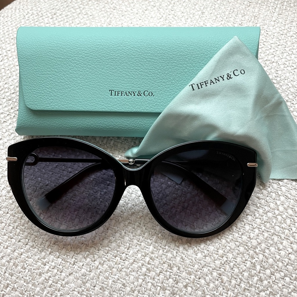 Tiffany & Co. Black and Silver Sunglasses- Never Worn